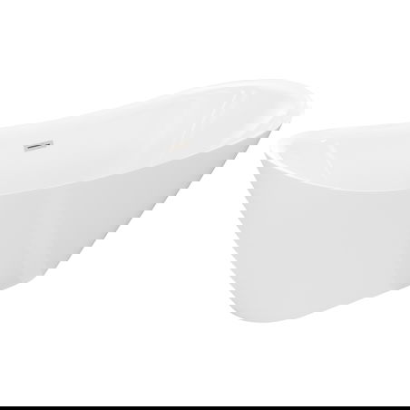 Mexen Lotos volně stojící vana 170 x 75 cm, bílá, přepad kartáčovaný nikl - 52051707700-97