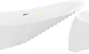 Mexen Lotos volně stojící vana 180 x 75 cm, bílá, přepad zlatý - 52051807700-50