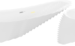 Mexen Lotos volně stojící vana 180 x 75 cm, bílá, přeliv zlatý kartáčovaný - 52051807700-55