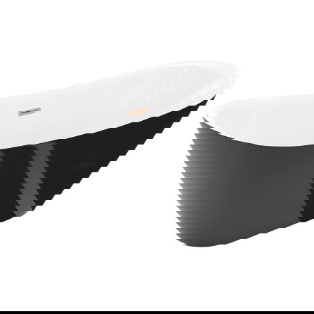 Mexen Lotos volně stojící vana 180 x 75 cm, bílá/černá, přepad kartáčovaná měď - 52051807775-65