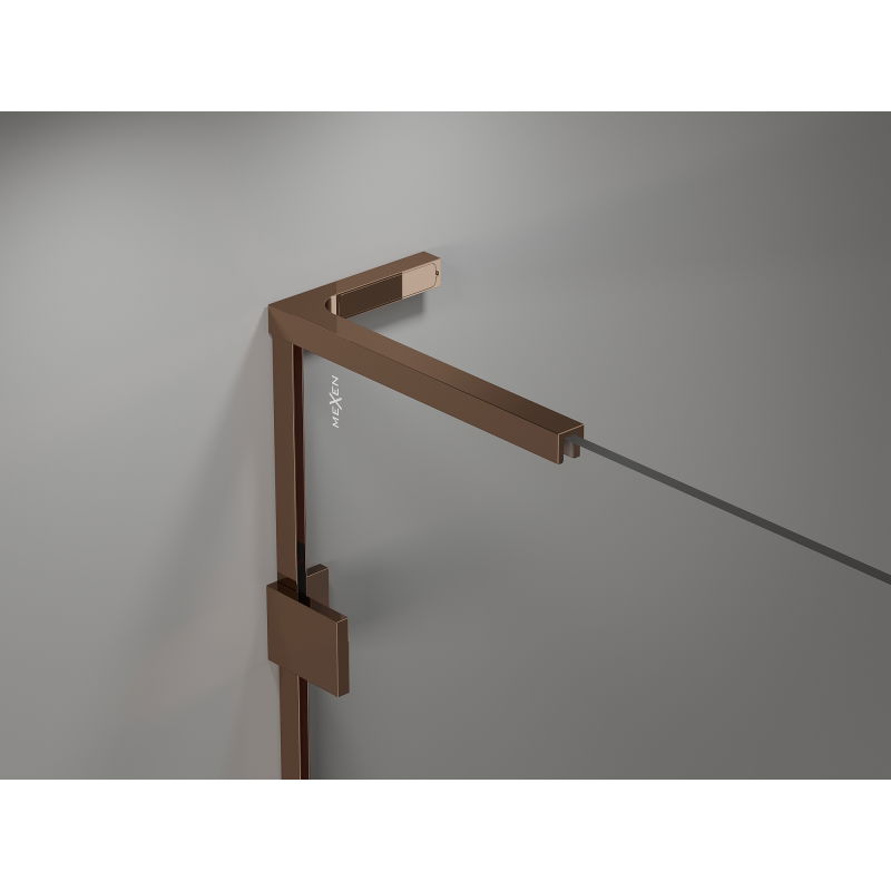 Mexen Lunar L Duo sprchový kout otočný levý 115 x 95 cm, transparentní, růžové zlato - 834L-115L-095P-60-00