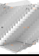 Mexen Lunar Duo sprchový kout s otočnými dveřmi levý 120 x 105 cm, transparentní, kartáčovaná měď - 834-120L-105P-65-00