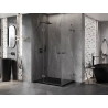 Mexen Lunar Duo sprchová kabina otočná levá 110 x 75 cm, transparentní, kartáčovaná gun gray - 834-110L-075P-66-00