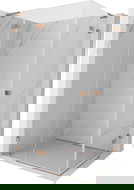 Mexen Lunar L Duo sprchová kabina otočná levá 120 x 85 cm, průhledná, kartáčovaná měď - 834L-120L-085P-65-00