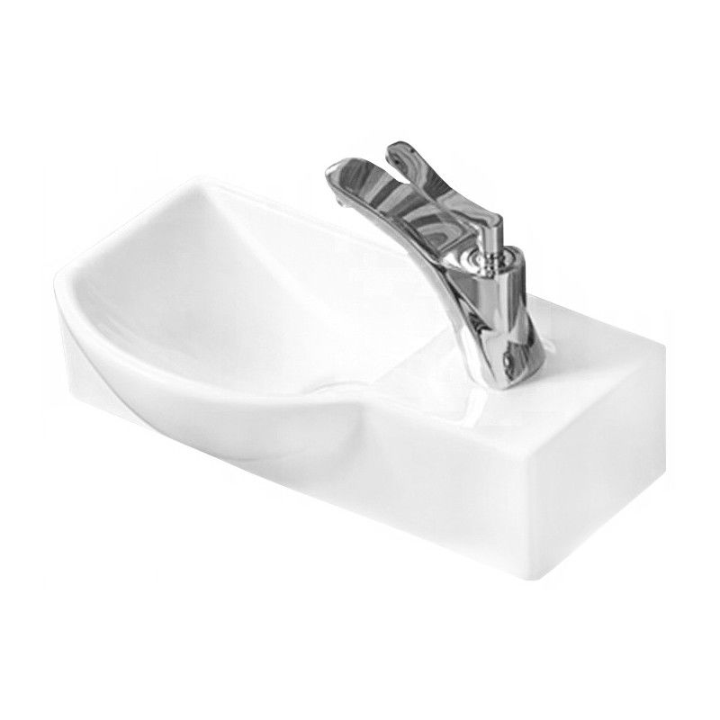 Mexen Hugo umyvadlo na desku levé 40 x 22 cm, bílá - 21254000L