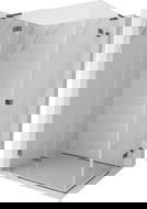 Mexen Lunar L Duo sprchová kabina s otočnými dveřmi levá 85 x 70 cm, čirá, kartáčovaná šedá - 834L-085L-070P-66-00