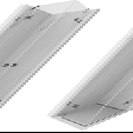 Mexen Lunar Duo sprchová kabina otočná 110 x 110 cm, transparentní, gun metal - 834-110L-110P-95-00