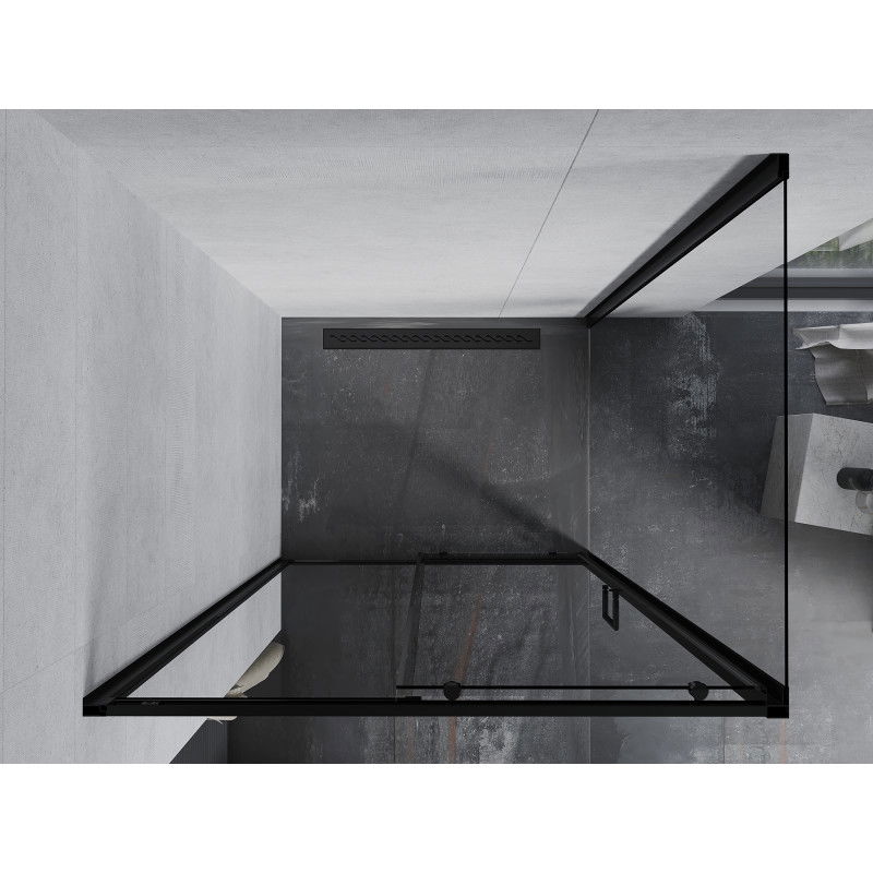 Mexen Apia sprchový kout posuvný 120 x 70 cm, transparentní, černý - 840-120-070-70-00