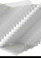 Mexen Lunar L sprchový kout s otevíracími dveřmi levý 100 x 80 cm, průhledný, zlatá kartáčovaná - 834L-100-080-55-00-L