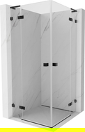 Mexen Lunar L Duo sprchový kout výklopný 95 x 95 cm, transparentní, černý - 834L-095L-095P-70-00