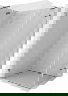 Mexen Lunar L sprchový kout s otevíracími dveřmi levý 85 x 80 cm, transparentní, kartáčovaný gun gray - 834L-085-080-66-00-L