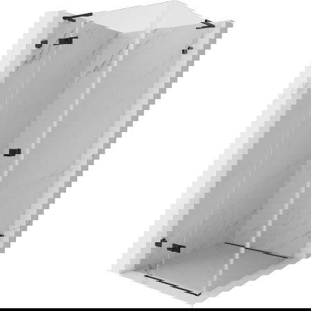 Mexen Lunar L sprchový kout otevírací vlevo 70 x 70 cm, transparentní, černá - 834L-070-070-70-00-L