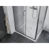 Mexen Apia posuvná sprchová kabina 140 x 90 cm, průhledná, chrom + Flat sprchová vanička - 840-140-090-01-00-4010