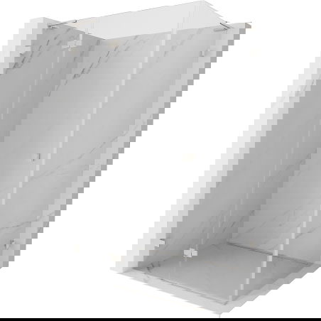 Mexen Lunar L sprchový kout otočný levý 95 x 70 cm, transparentní, kartáčovaný nikl - 834L-095-070-97-00-L