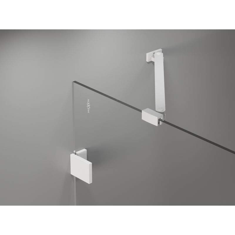 Mexen Lunar sprchová zástěna otevírací levá 100 x 90 cm, transparentní, bílá - 834-100-090-20-00-L