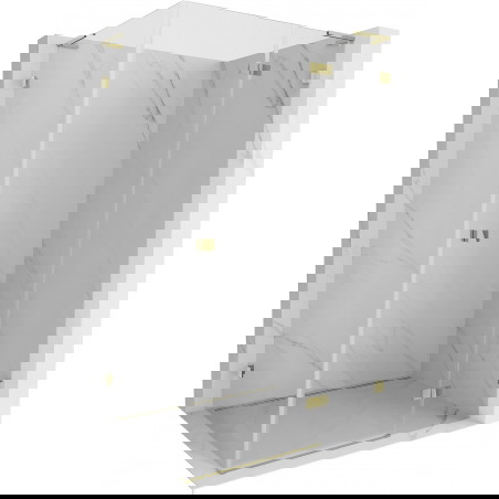 Mexen Lunar L sprchový kout otočný pravý 95 x 90 cm, transparentní, zlatý - 834L-095-090-50-00-P