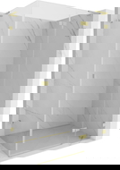 Mexen Lunar L sprchový kout výklopný pravý 95 x 80 cm, transparentní, zlatý kartáčovaný - 834L-095-080-55-00-P