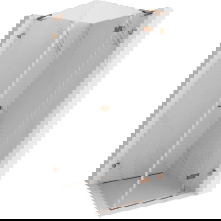 Mexen Lunar L sprchový kout pravý 70 x 70 cm, transparentní, růžové zlato - 834L-070-070-60-00-P