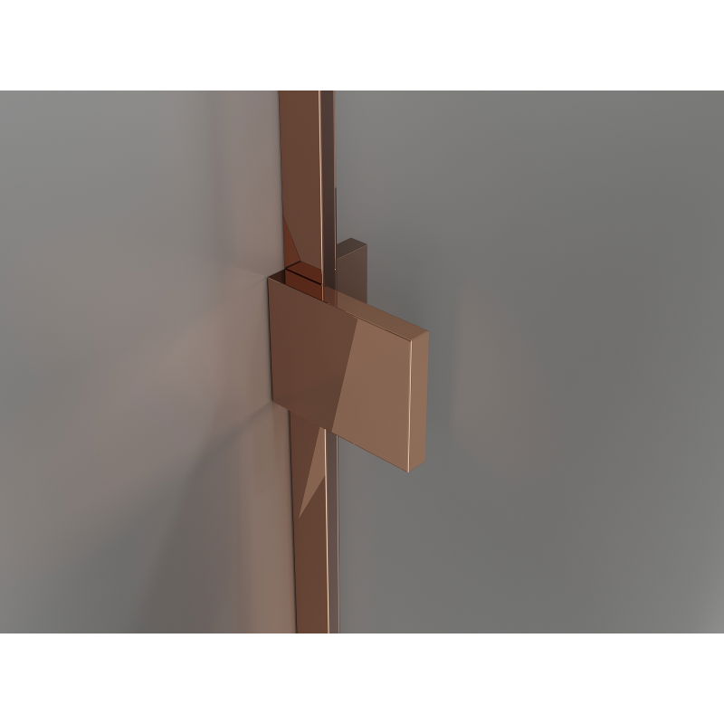 Mexen Lunar L sprchový kout otevíratelný pravý 90 x 70 cm, transparentní, růžové zlato - 834L-090-070-60-00-P