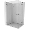 Mexen Lunar L Duo sprchový kout s otvíracími dveřmi levý 90 x 80 cm, transparentní, gun metal - 834L-090L-080P-95-00