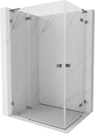 Mexen Lunar L Duo sprchový kout s otvíracími dveřmi levý 90 x 80 cm, transparentní, gun metal - 834L-090L-080P-95-00
