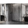Mexen Lunar L Duo sprchový kout s otvíracími dveřmi levý 90 x 80 cm, transparentní, gun metal - 834L-090L-080P-95-00