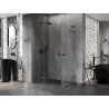 Mexen Lunar L Duo sprchový kout s otvíracími dveřmi levý 90 x 80 cm, transparentní, gun metal - 834L-090L-080P-95-00