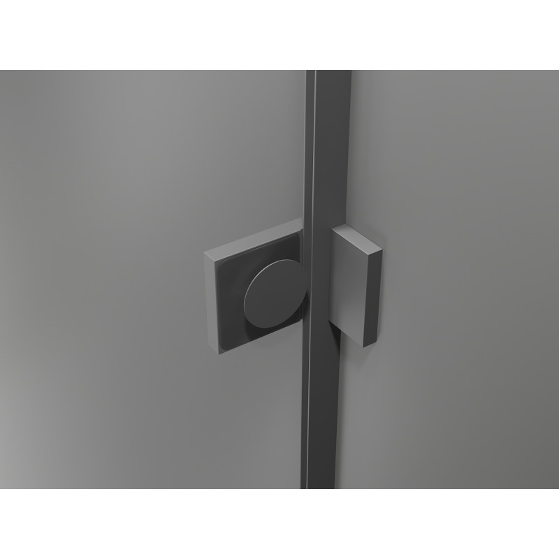 Mexen Lunar L Duo sprchový kout s otvíracími dveřmi levý 90 x 80 cm, transparentní, gun metal - 834L-090L-080P-95-00