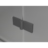 Mexen Lunar L Duo sprchový kout s otvíracími dveřmi levý 90 x 80 cm, transparentní, gun metal - 834L-090L-080P-95-00