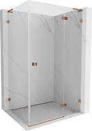 Mexen Lunar L sprchový kout 85 x 80 cm, čirý, růžové zlato, pravý otvírací - 834L-085-080-60-00-P