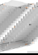 Mexen Lunar L sprchový kout s otevíracími dveřmi pravý 95 x 80 cm, transparentní, růžové zlato - 834L-095-080-60-00-P