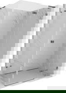 Mexen Lunar L sprchový kout pravý 100 x 80 cm, transparentní, kartáčováno gun gray - 834L-100-080-66-00-P