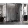 Mexen Lunar L sprchový kout s otevíracími dveřmi pravý 100 x 100 cm, transparentní, kartáčovaný gun gray