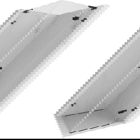 Mexen Lunar L sprchová kabina otočná pravá 70 x 70 cm, transparentní, černá - 834L-070-070-70-00-P