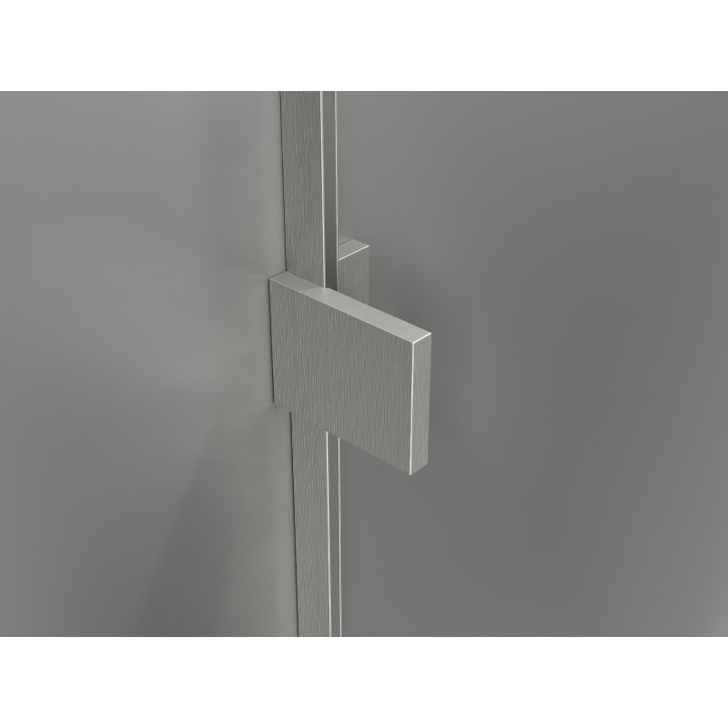 Mexen Lunar L Duo sprchový kout 80 x 80 cm s otočnými dveřmi, průhledný, kartáčovaný nikl - 834L-080L-080P-97-00