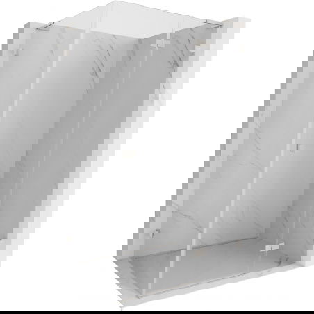 Mexen Lunar L sprchový kout otevíratelný pravý 85 x 80 cm, transparentní, kartáčovaný nikl - 834L-085-080-97-00-P