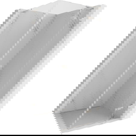 Mexen Lunar L sprchový kout otočný pravý 90 x 90 cm, transparentní, kartáčovaný nikl - 834L-090-090-97-00-P