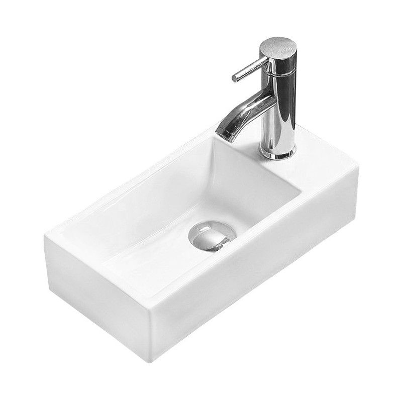 Mexen Inez umyvadlo na desku levé 45 x 25 cm, bílá - 21434500L