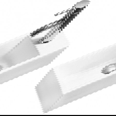 Mexen Inez umyvadlo na desku levé 45 x 25 cm, bílá - 21434500L