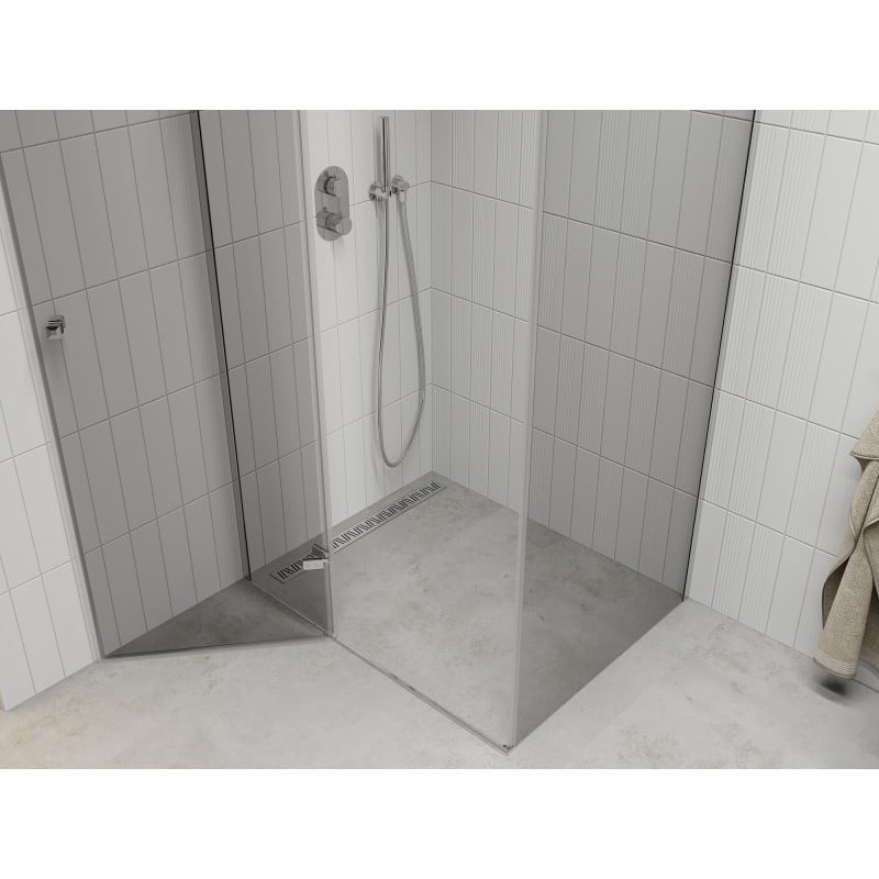 Mexen Roma sprchový kout otevírací 120 x 90 cm, transparentní, chrom - 854-120-090-01-00