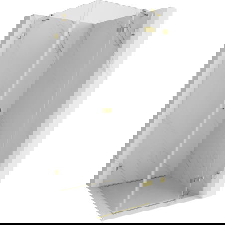 Mexen Lunar sprchový kout pravý 80 x 80 cm, transparentní, zlatý - 834-080-080-50-00-P