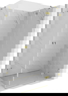 Mexen Lunar sprchová kabina výklopná pravá 95 x 90 cm, transparentní, zlatá - 834-095-090-50-00-P