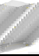 Mexen Lunar sprchový kout pravý 90 x 70 cm, transparentní, kartáčovaný zlatý - 834-090-070-55-00-P