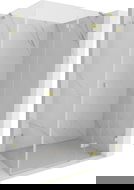 Mexen Lunar sprchový kout otevírací pravý 95 x 90 cm, transparentní, zlatý kartáčovaný - 834-095-090-55-00-P