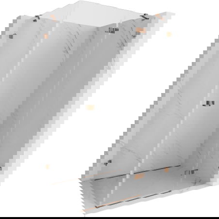 Mexen Lunar sprchová kabina otočná pravá 85 x 80 cm, transparentní, růžové zlato - 834-085-080-60-00-P