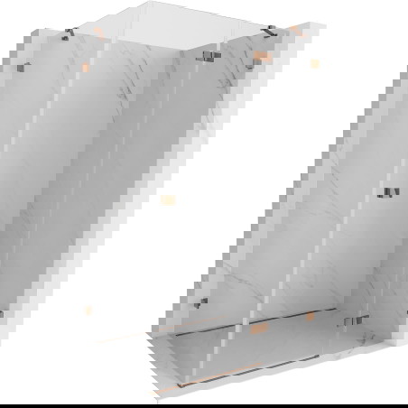 Mexen Lunar sprchový kout jednokřídlý pravý 85 x 80 cm, transparentní, růžové zlato - 834-085-080-60-00-P