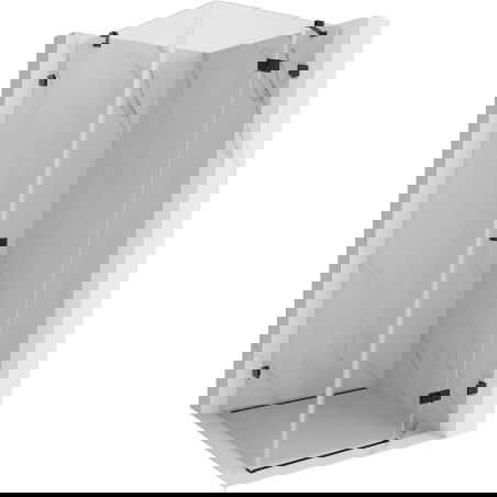 Mexen Lunar sprchový kout otevírací pravý 90 x 90 cm, transparentní, černý - 834-090-090-70-00-P