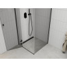 Mexen Roma sprchový kout otevírací 70 x 70 cm, průhledný, černý - 854-070-070-70-00