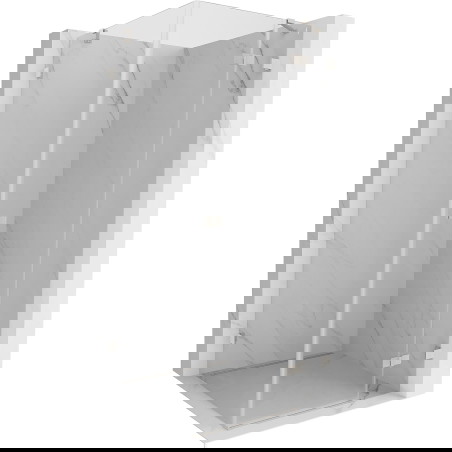 Mexen Lunar sprchová kabina s pravými otevíracími dveřmi 90 x 90 cm, průhledná, kartáčovaný nikl - 834-090-090-97-00-P