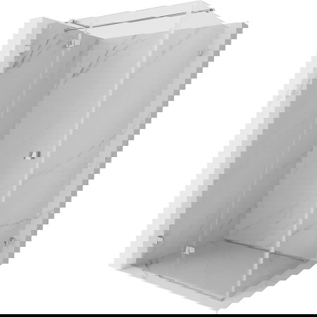 Mexen Lunar T skleněný sprchový kout levý 125 x 110 cm, průhledný, chrom - 834T-125-110-01-00-L